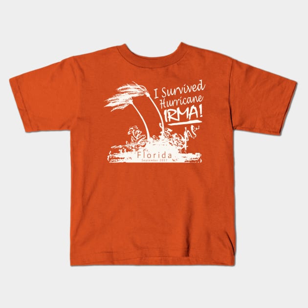 Hurricane Irma Survivor Kids T-Shirt by Etopix